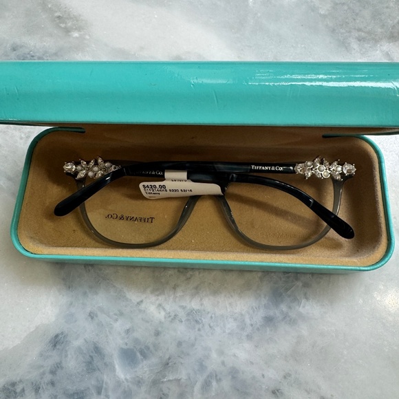 NWT Opal Blue Tiffany Glasses Frames with Bling! - Picture 4 of 6